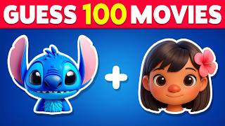 Guess The MOVIE By Emoji 🎬🍿 100 Movie Quiz | Lilo & Stitch, Minecraft, Sonic 3, Squid Game 3