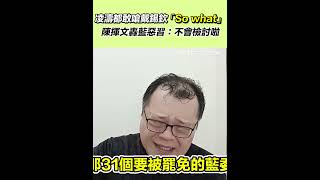 凌濤都敢嗆戴錫欽「So what」 陳揮文轟藍惡習：不會檢討啦│94看新聞