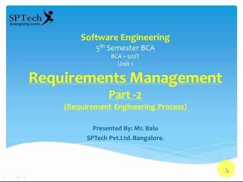 Software Engineering - Requirements Engineering Process, Part II
