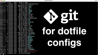 Git for Dotfile Configs, bare repo style