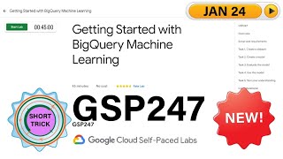 [NEW! 2024] Getting Started with BigQuery Machine Learning #GSP247 || #qwiklabs || #shorttrick