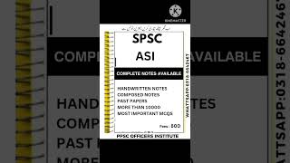 notes for SPSC ASI test| Spsc ASI past papers| SPSC ASI mcqs