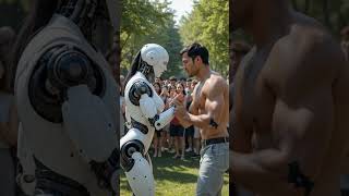 Ai Humanoid Robot fight with Man #shortsfeed #trending #shorts