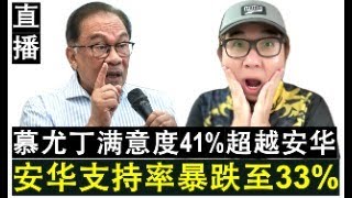 【直播人生】第82期 安华满意度从57%大暴跌至33% 慕尤丁41%满意度超越安华