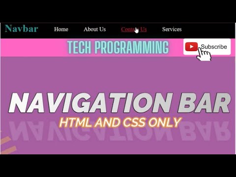 How to create a Navigation Bar||HTML & CSS ||Project