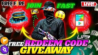 FREE FIRE LIVE GIVEAWAY REDEEM CODE CUSTOM | FF LIVE GIVEAWAY | ff lives |  #DesiChora #Gwkaran