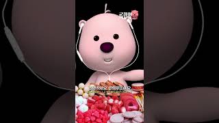 얼굴에 핑크가 사라졌다?! #잔망루피 #디저트asmr #먹방