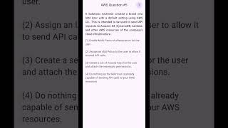 AWS Question 5 out of 100 | Developer Associate & Solution Architect Practice