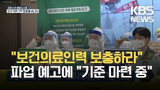 보건의료노조 총파업 예고…“코로나19 대응 인력 기준 마련 중” / KBS 2021.08.18.
