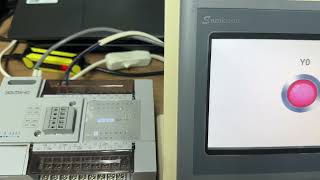 PLC WECON LX3V (COM2)เชื่อมต่อกับ HMI Samkoon (COM1) แบบ RS-485