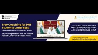 Message from Union Minister of Social Justice & Empowerment | Free Coaching for DNT Students