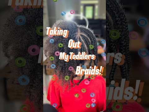It’s Time To Prepare Miya For Wash Day! Bye Bye Braids And Hello Fro! 😍 #shorts #afrohaircare