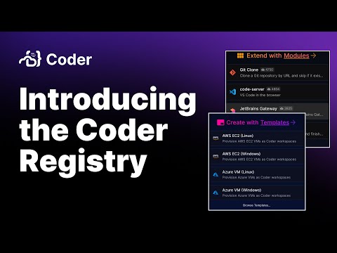 Introducing the Coder Registry #coding #remotedevelopment