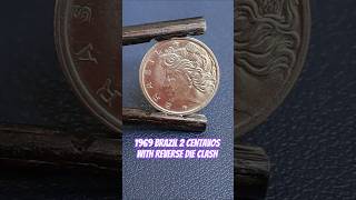 1969 Brazil 2 Centavos with Reverse Die Clash #shorts #errorcoins #errorcoin