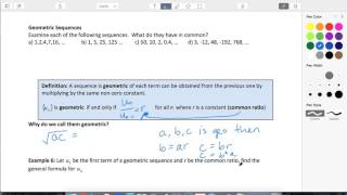 IBHL 1.1 Defining Geometric Sequences