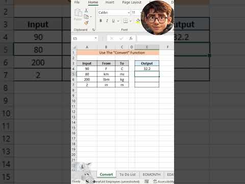How to Use CONVERT Function #excel #msoffice #function #microsoftoffice #shorts #short #tutorial