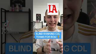 BLIND RANKING CDL TEAMS! 🏆