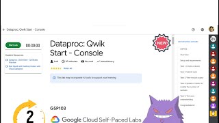 Dataproc: Qwik Start - Console  | #2024 | #GSP103 |#qwiklabs