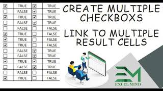 Create Multiple Checkboxes which Link To Multiple Cells In Just Minute - Excel VBA