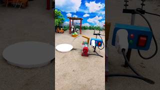 how to make mini cows farm and  motor waterpump Idia #diytractor #waterpump @sudip_mini_farmer