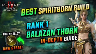 Best Spiritborn Build Balazan Thorn Rank 1 - S9 Diablo 4