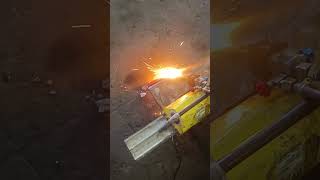 gas cutting of 40mm ms sheet by pug machine