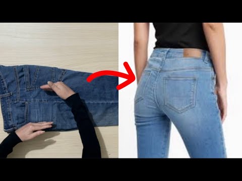 How to shrink a pair of stretch jeans. Simple - Save money.