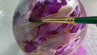 Alcohol Ink Ornament Test | Will Polyacrylic Seal Alcohol Ink | 543