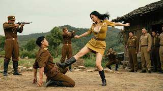 特工電影！囂張日軍竟然在村莊叫囂，被美女一腳踢飛！⚔️  MMA | Kung Fu  #女特工電影#抗日