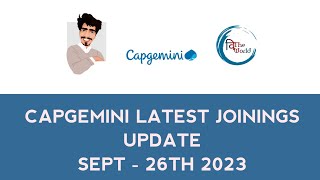 Capgemini latest joining update 2023 August | Capgemini Onboarding update