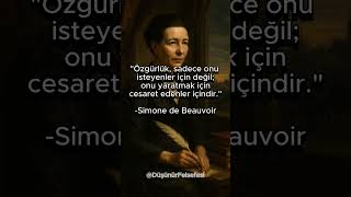 Simone de Beauvoir Düşüncelerini yorumlarda belirt! #shorts  #felsefe