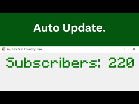 I made an AUTO UPDATE Sub Count for my PC!