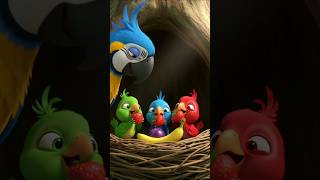 The kind pigeon and the Grateful parrot | #ytshots #ytshorts #rangabirangeriste #cartoon #ai #birds