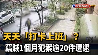 天天「打卡上班」？　竊賊1個月犯案逾20件遭逮－民視新聞