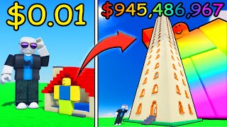 building ULTIMATE tycoon in Roblox noob tycoon...