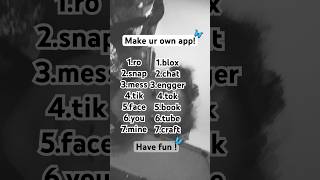 Make ur own app ♥.•´¸.•´✶´♡ ¸.