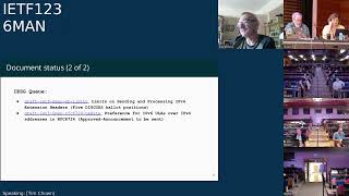 IETF 123: IPv6 Maintenance (6MAN) 2025-07-22 12:30