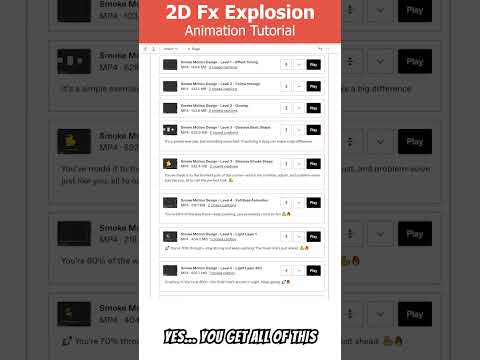 🔥 What’s Inside: 2D FX Explosion Animation Course (Gumroad Scroll Showcase)