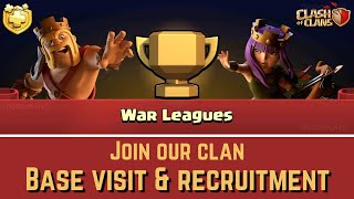 COC Live | Base Visit | Clan War League | March Gold Pass Giveaway | (Clash of Clans) #DriggPlays