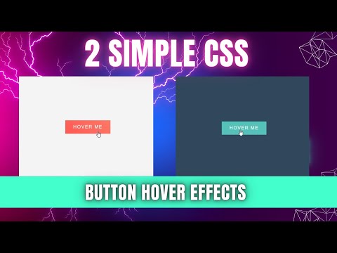 2 Simple CSS Button Hover Effects | Easy Tutorial
