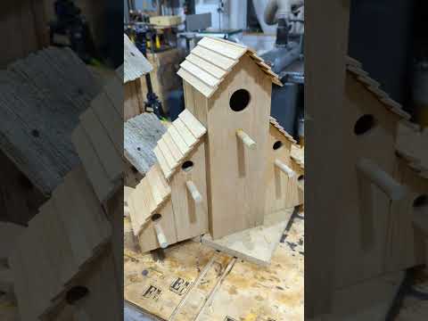 Pallet Wood Birdhouse Build #shorts #birdhouse #diy #woodshop
