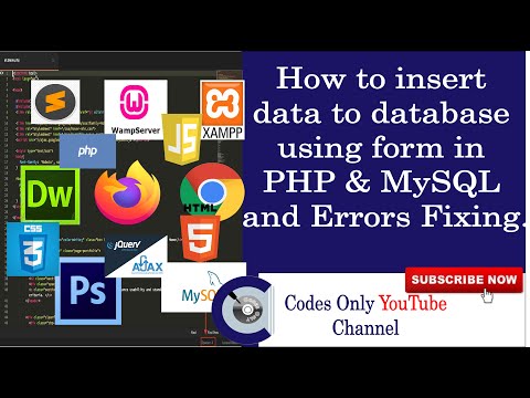 How to Insert Form data to database in PHP & MySQL and Errors fixing. #insert#data #Databse#MySQL