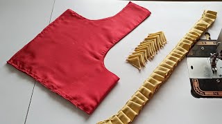 Simple And Easy Model Back Neck Blouse Design Cutting And Stitching|blouse ki design