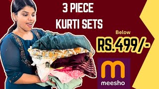 Meesho Under ₹499 Haul 😍 6 Trendy Kurta Sets You Can’t Miss| Sanapandi