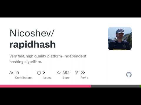 GitHub - Nicoshev/rapidhash: Very fast, high quality, platform-independent hashing algorithm.