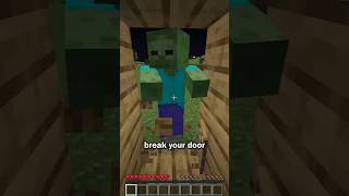 Zombie can't Break This Door #minecraft #shorts