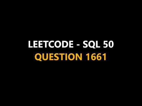 Leetcode || SQL 50 || Que 1661 || #leetcode #sql #mysql #question1661 #leetcodesql #1661