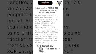 Critical Langflow RCE CVE-2025-3248 Actively Exploited to Deploy Flodrix Botnet