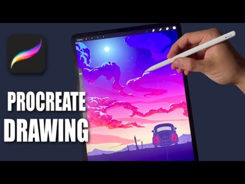 Making a Digital Drawing in Procreate (#Shorts)