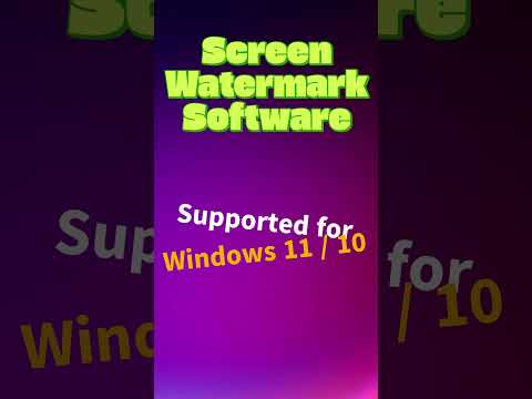 Screen Watermark Software to Display Watermark on Screen or Desktop